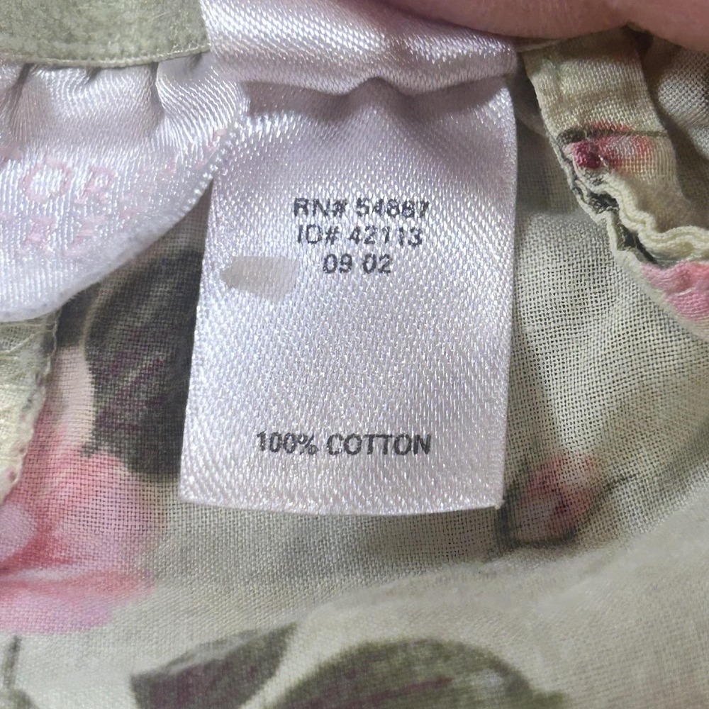 Victoria's Secret Pajama Pants Womens Small White Rose Floral Cotton Capri VTG - Picture 7 of 7